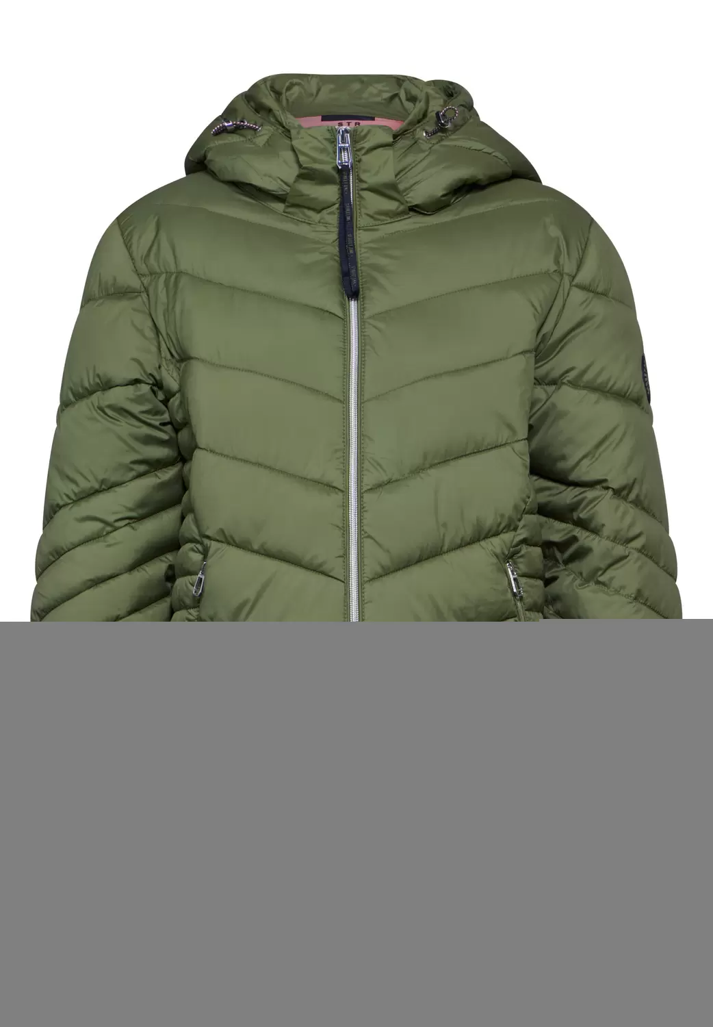Short Padded Jkt - 15587/winter moss green