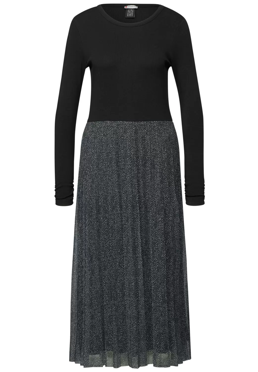 Midi-Kleid mit Plissée-Rock
