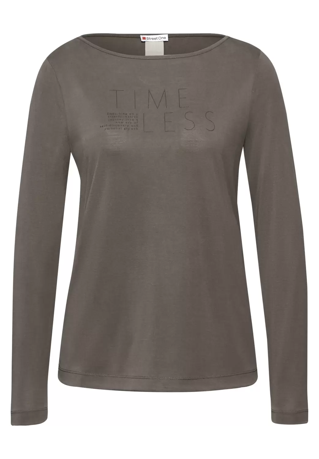 Silk-Look Shirt mit Wording