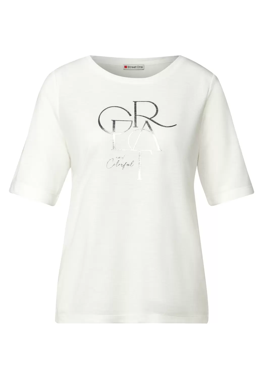 T-Shirt mit Folien-Wording