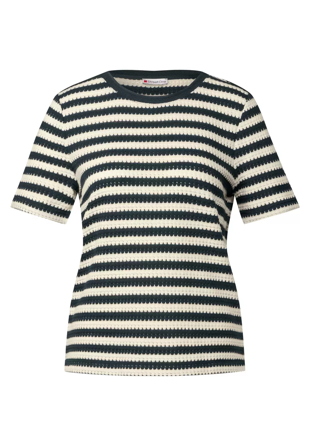 Strick-Look Streifenshirt