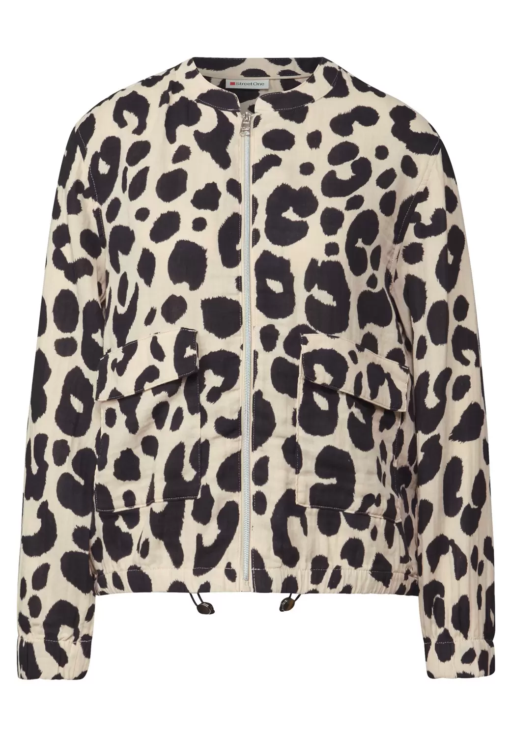 Gemusterter Musselin Blouson