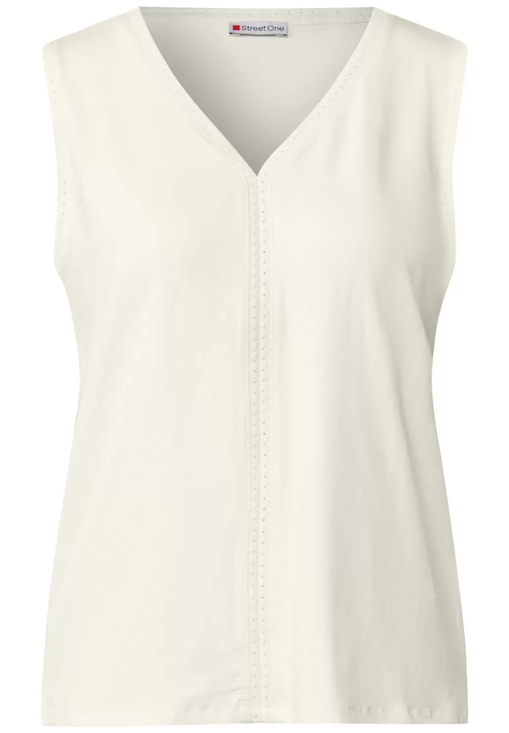 Jersey-Top mit Häkeldetails