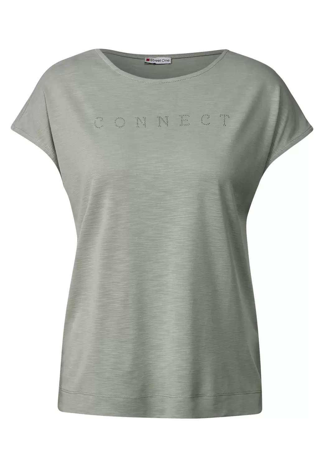 Silk-Look Shirt mit Wording