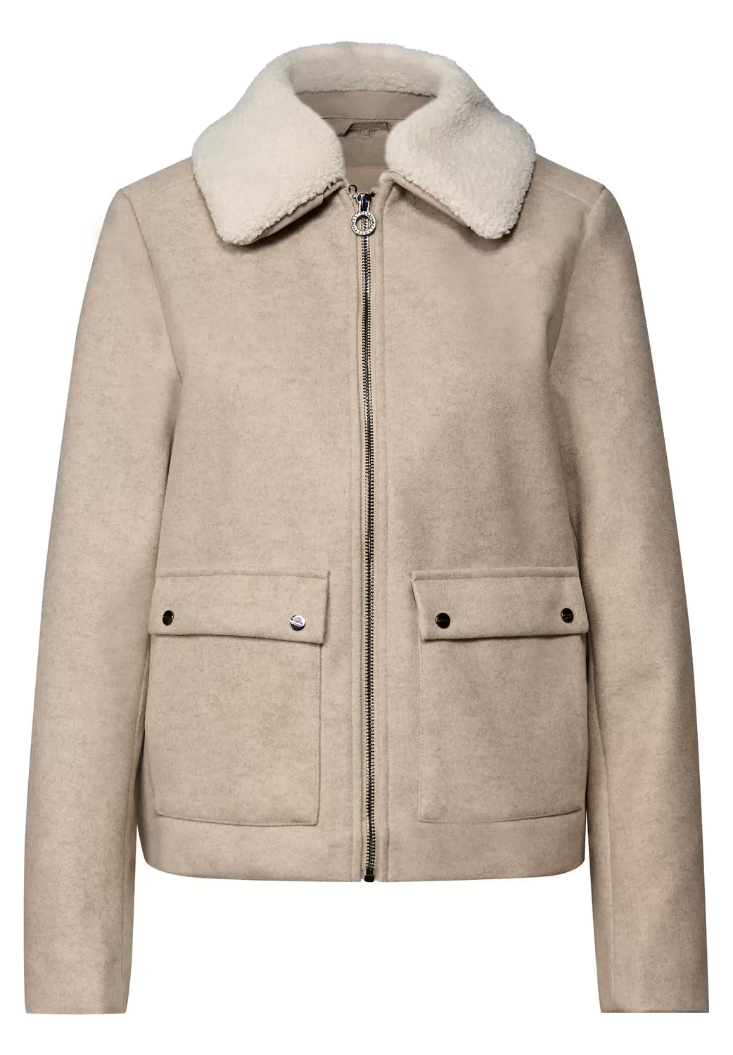 Jacke mit abnehmbarem Kragen