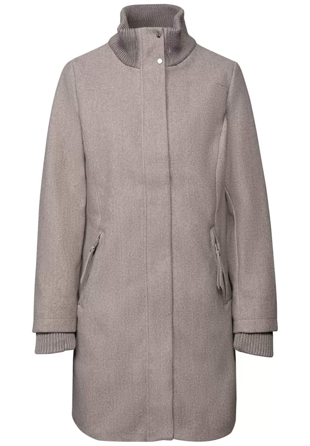 LTD QR Coat w. Knit Details