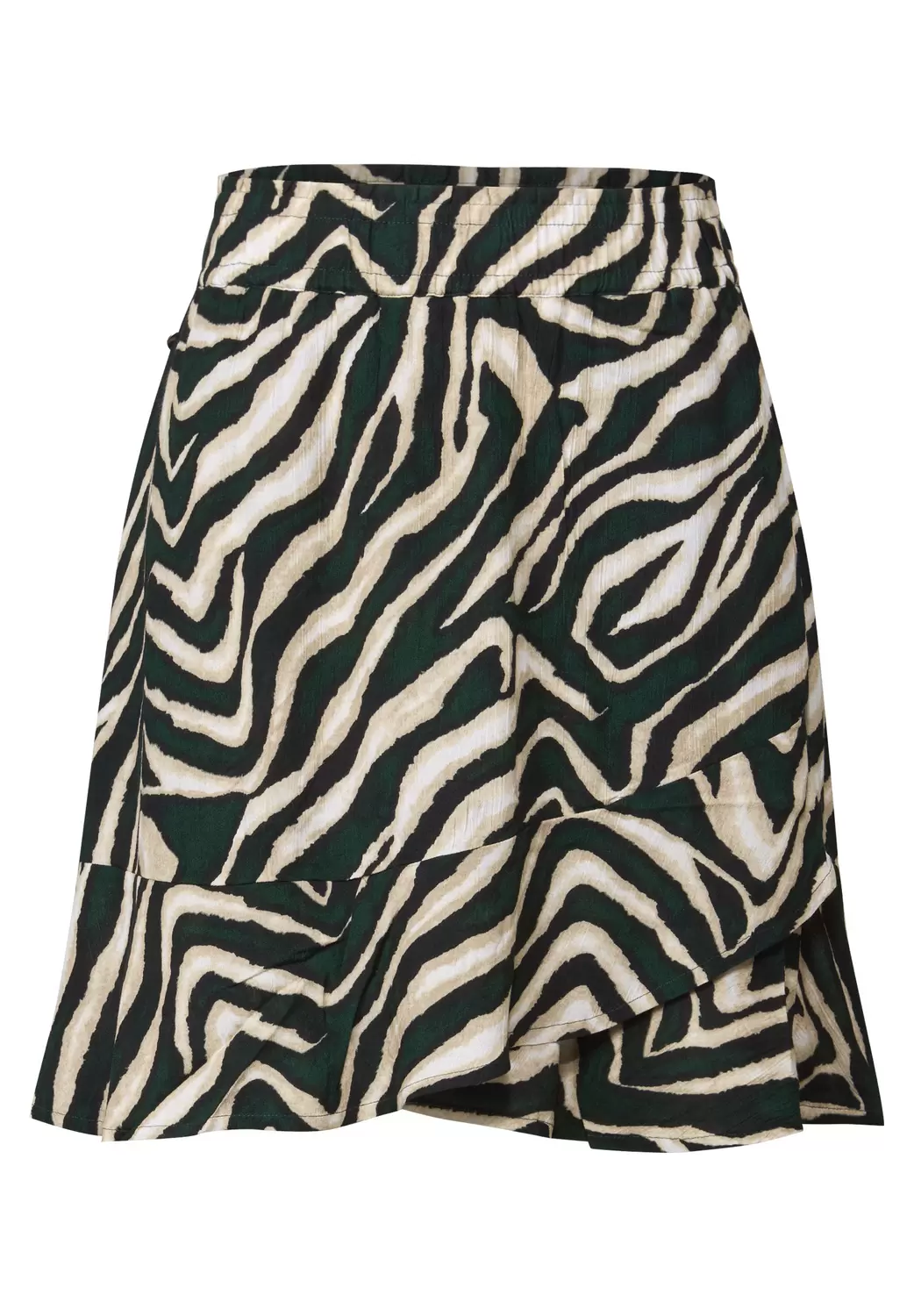 Gemusterter Skort mit Volant