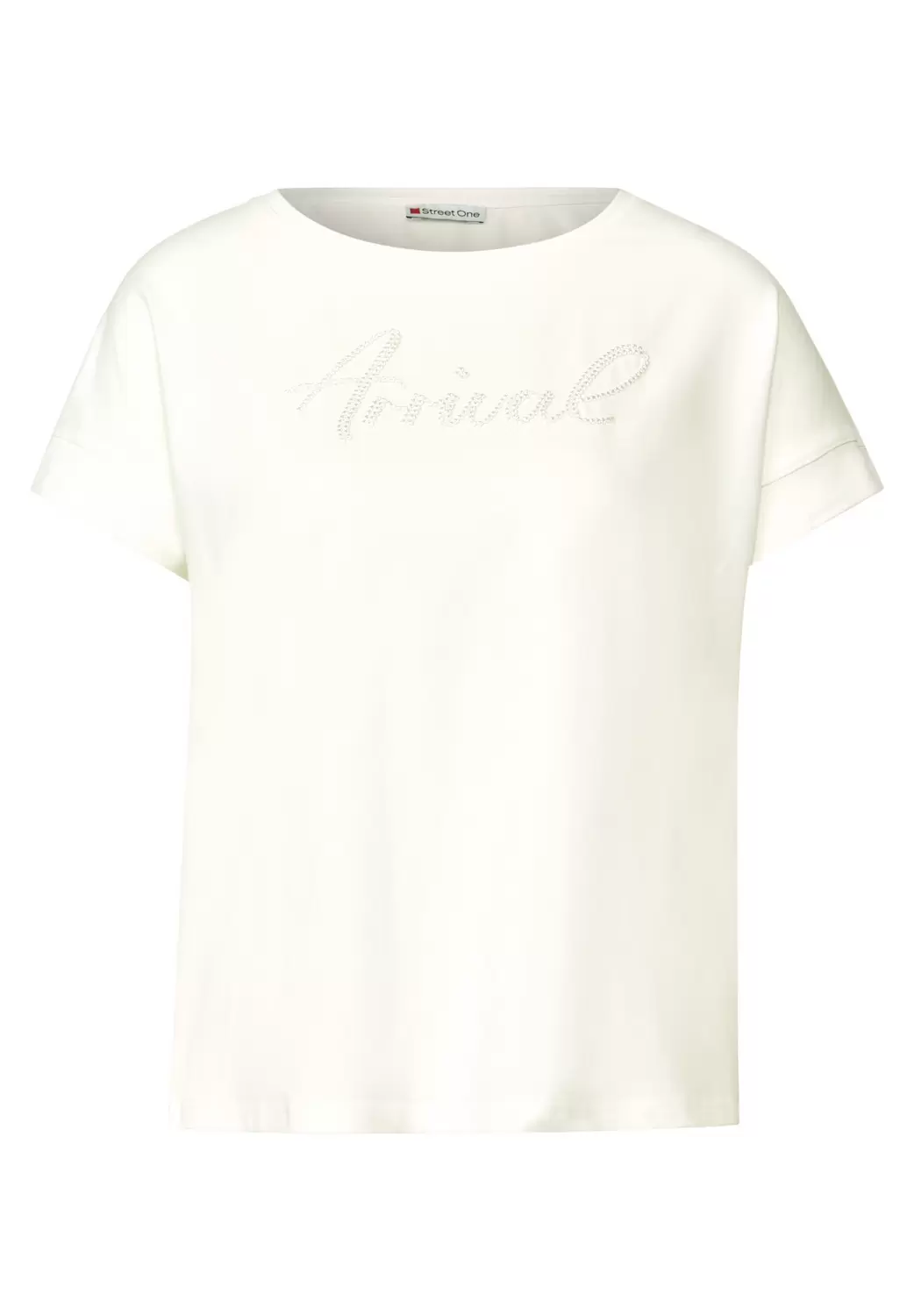 Shirt mit Wording-Stickerei