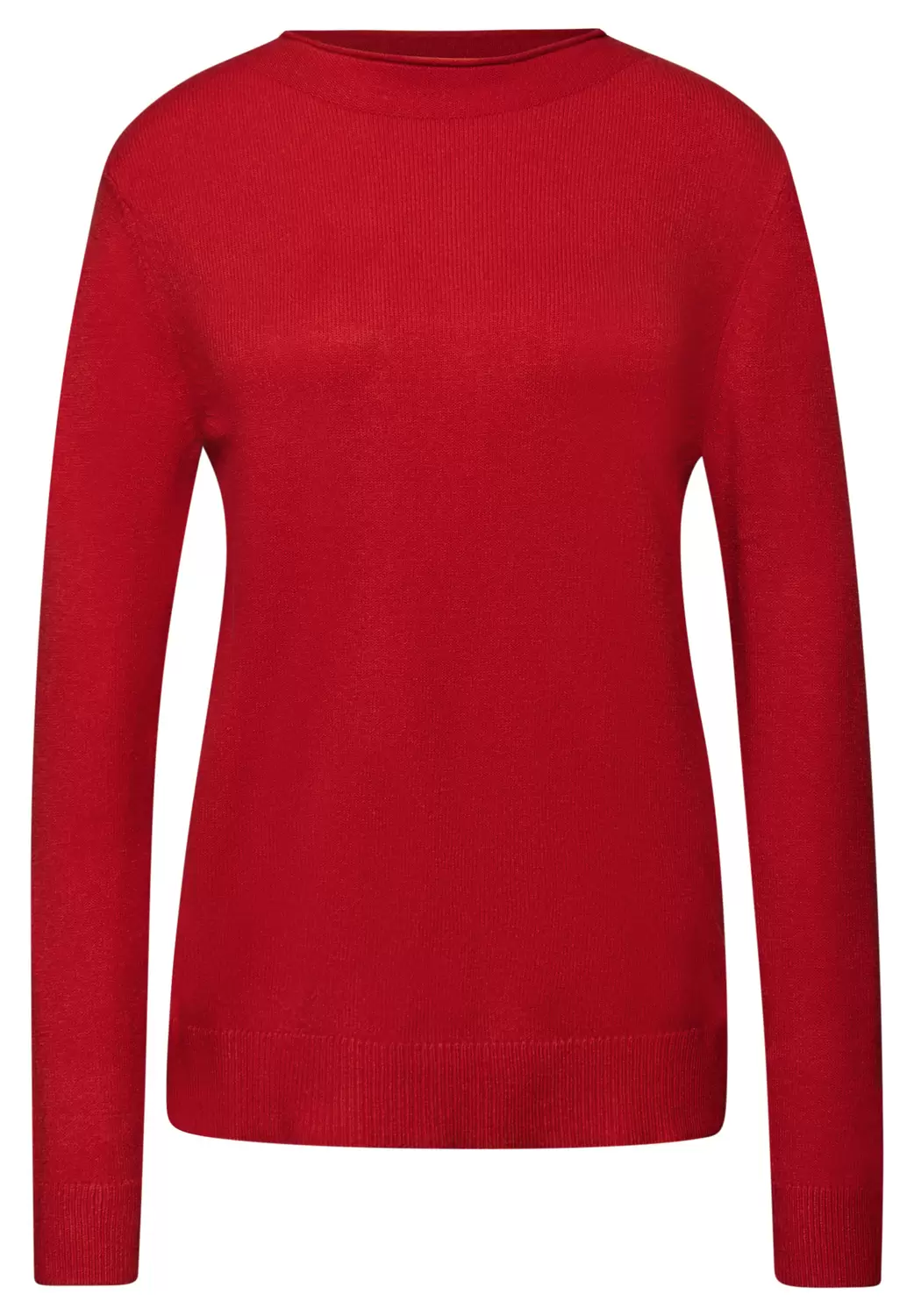 QR_rolled edge collar sweater