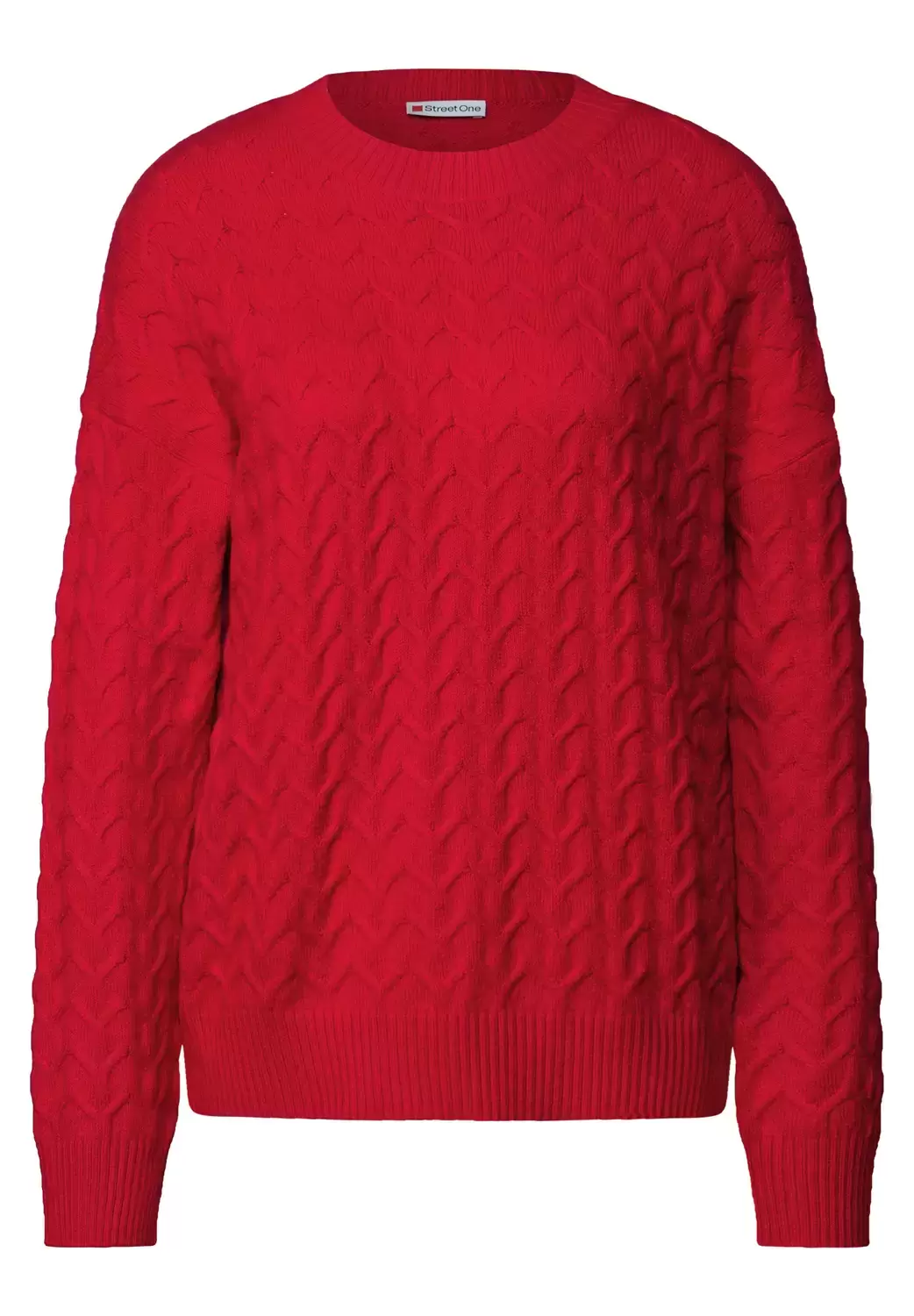 LTD QR_cosy structure sweater - 16865/racing red