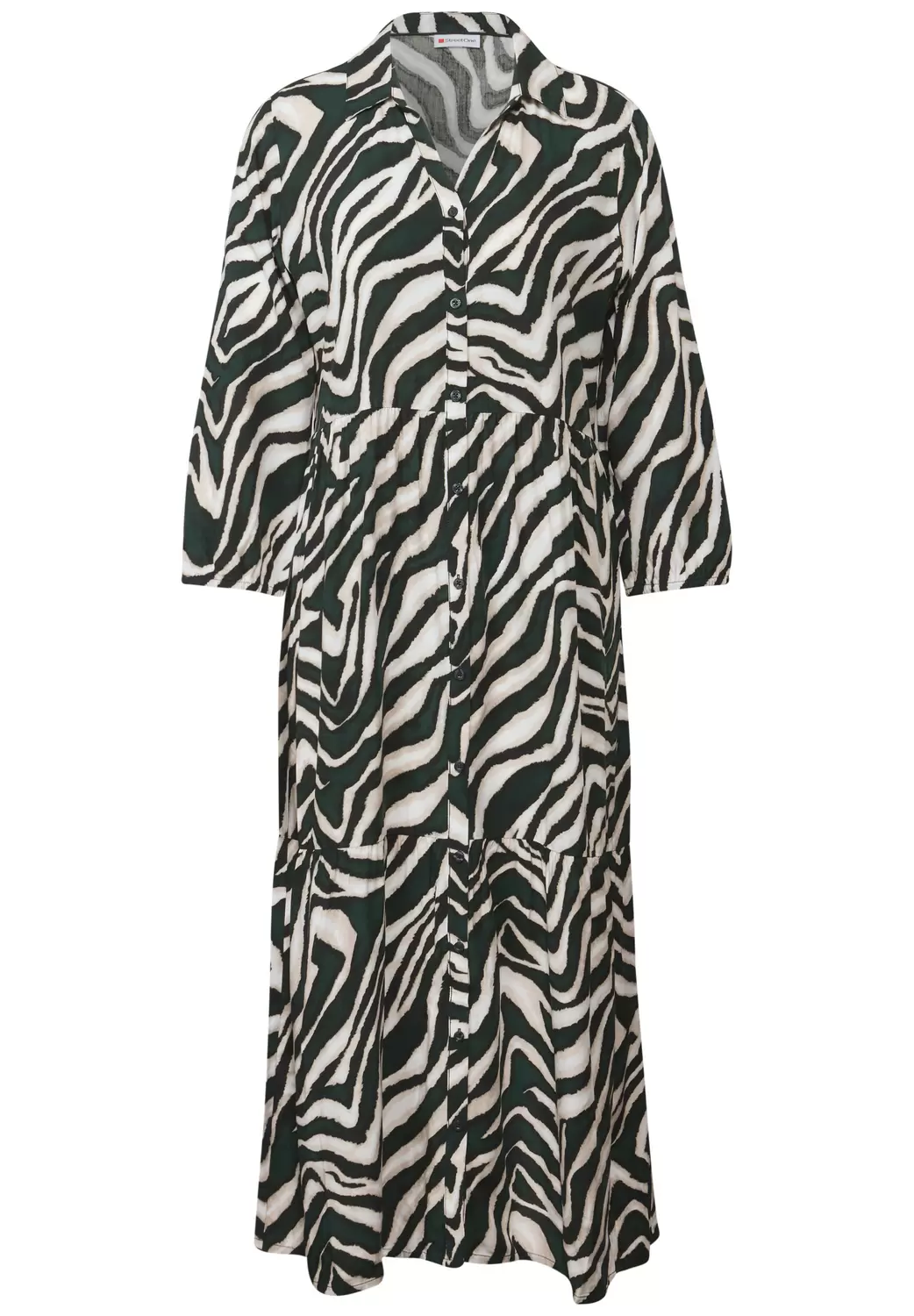 Gemustertes Volant-Kleid