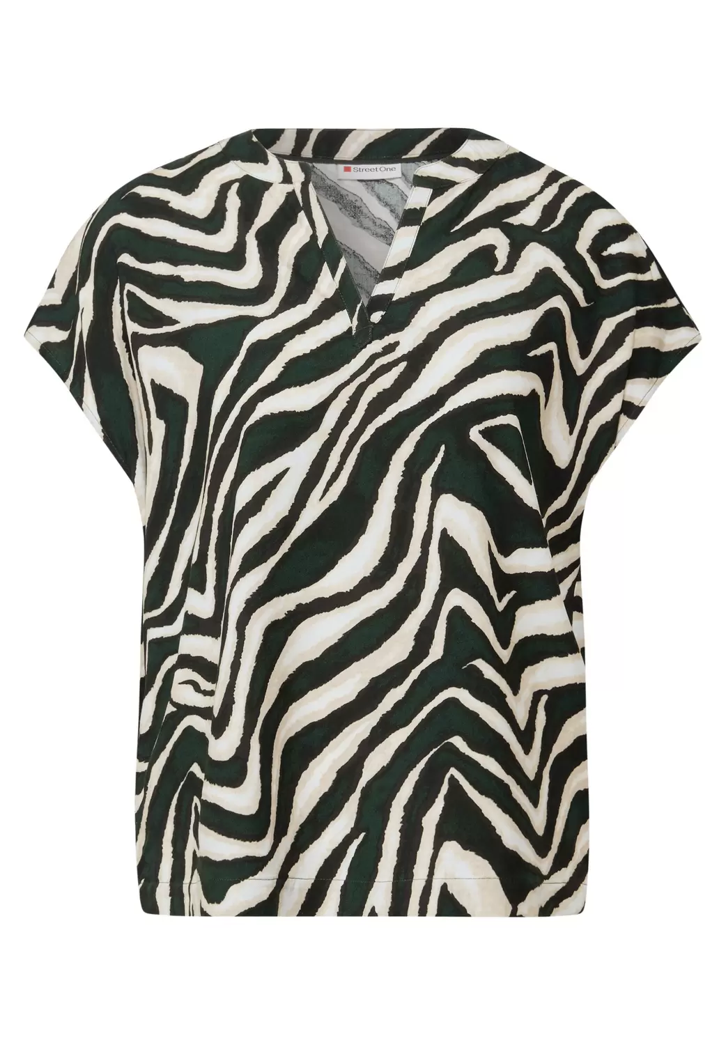 LTD QR Shirtblouse w splitneck