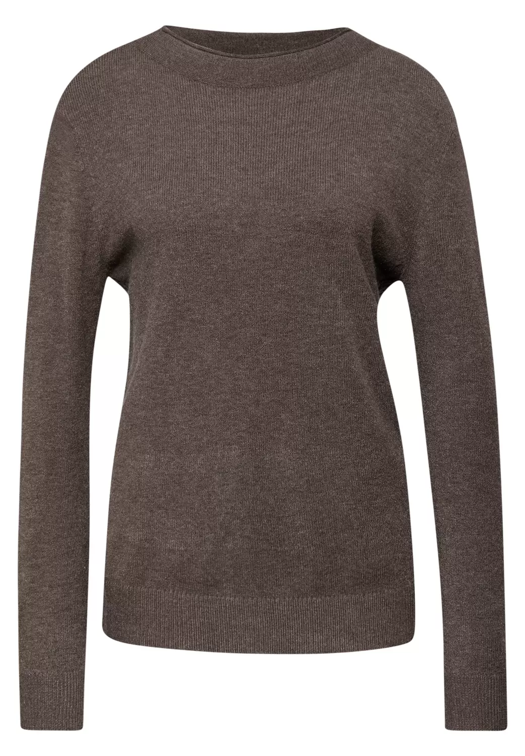 QR_rolled edge collar sweater - 17142/dark nomad b