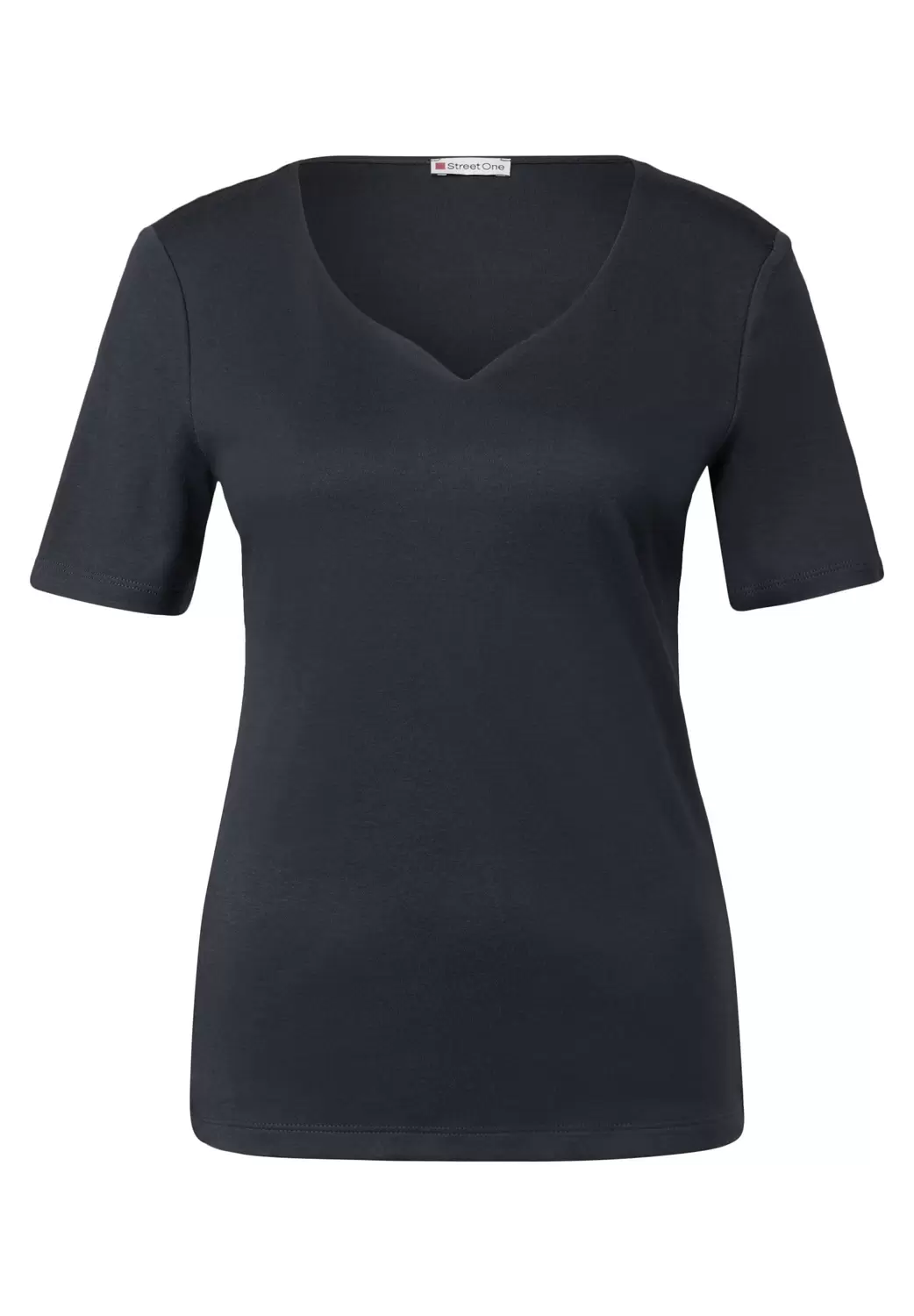 QR shirt w.heart neckline shap - 16859/deepwater b