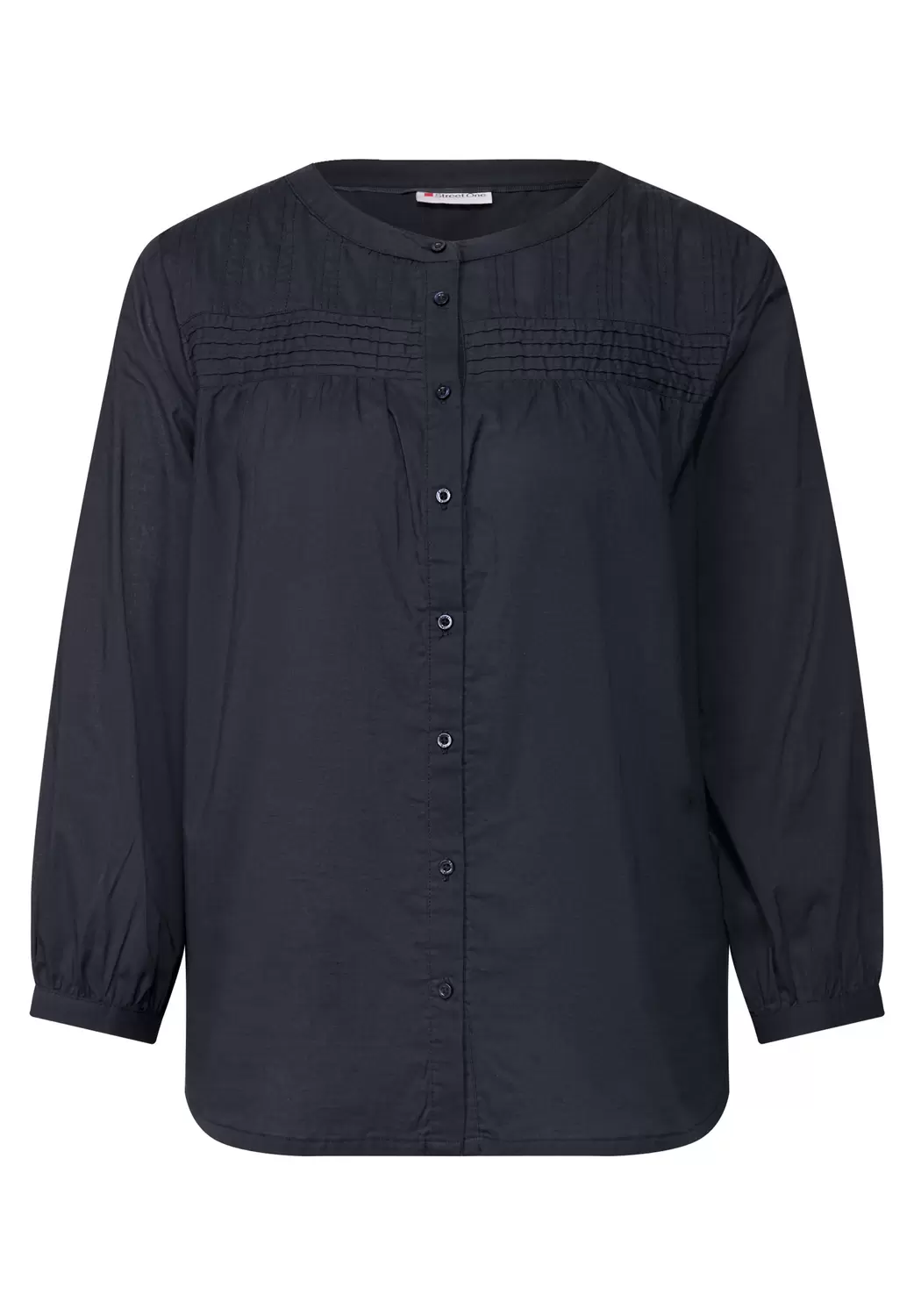 Cotton blouse w pintuck detail