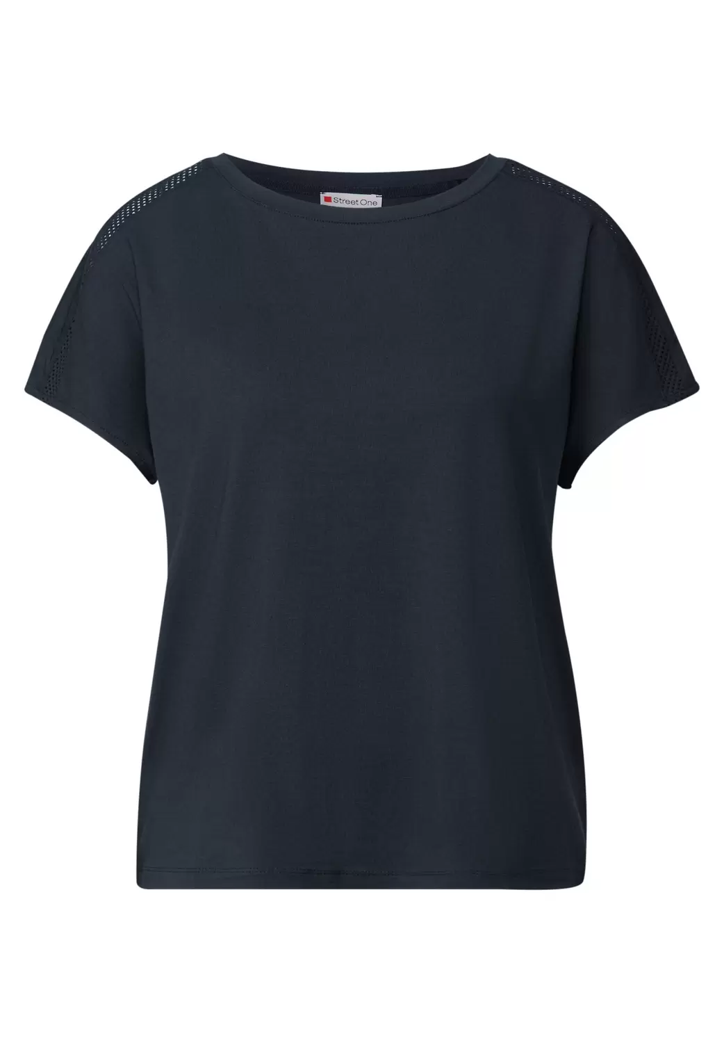 Jersey-Shirt mit Mesh-Detail