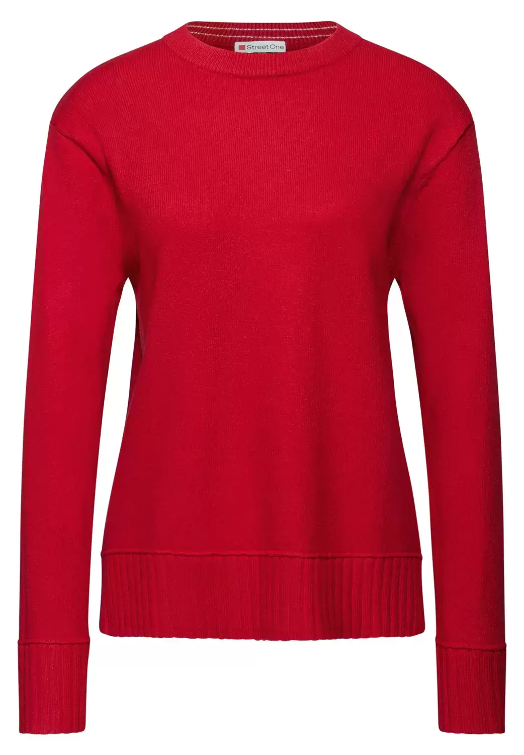 LTD QR_round neck sweater - 16865/racing red