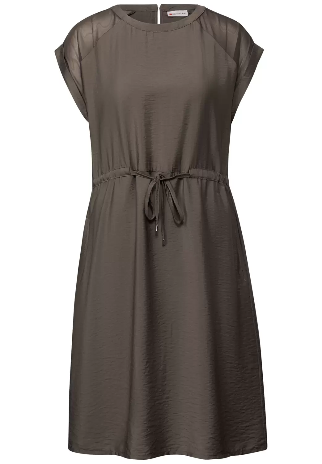 LTD QR Mat mix Viscose Dress_ - 16762/nomad brown