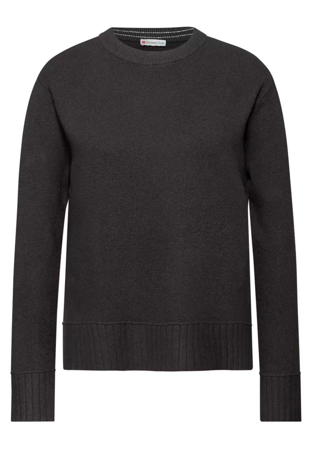 LTD QR_round neck sweater - 17103/darkest brown