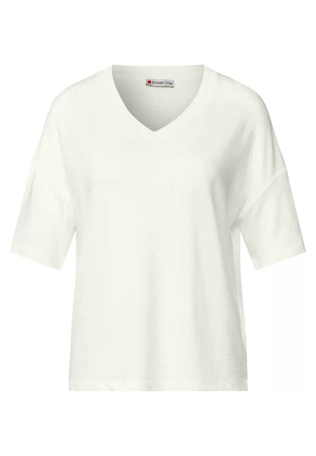Strick-Look V-Neck T-Shirt