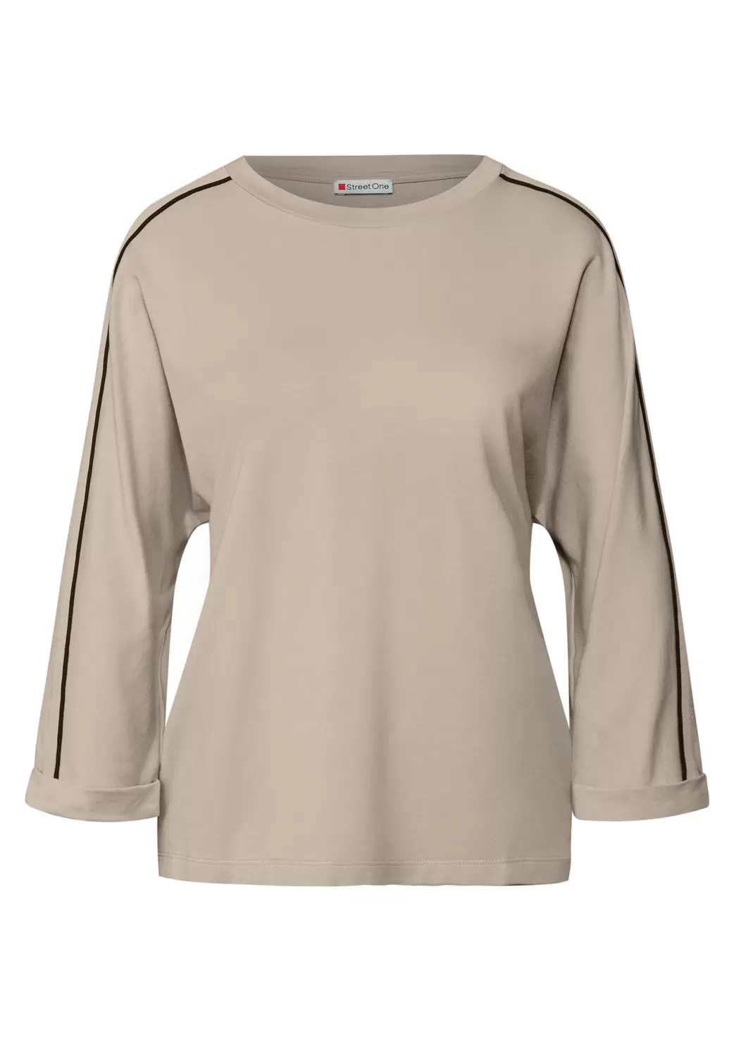 LTD QR shirt w.deco tape - 17019/morning beige