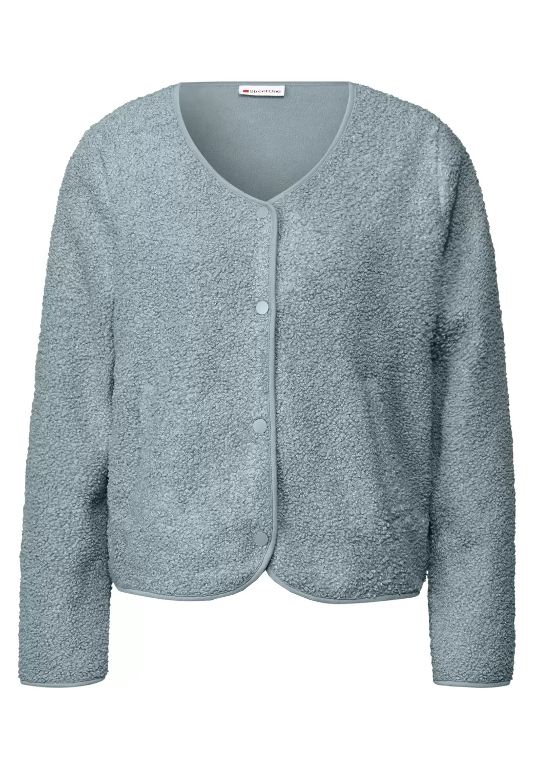 Teddy-Jacke mit Knopfleiste