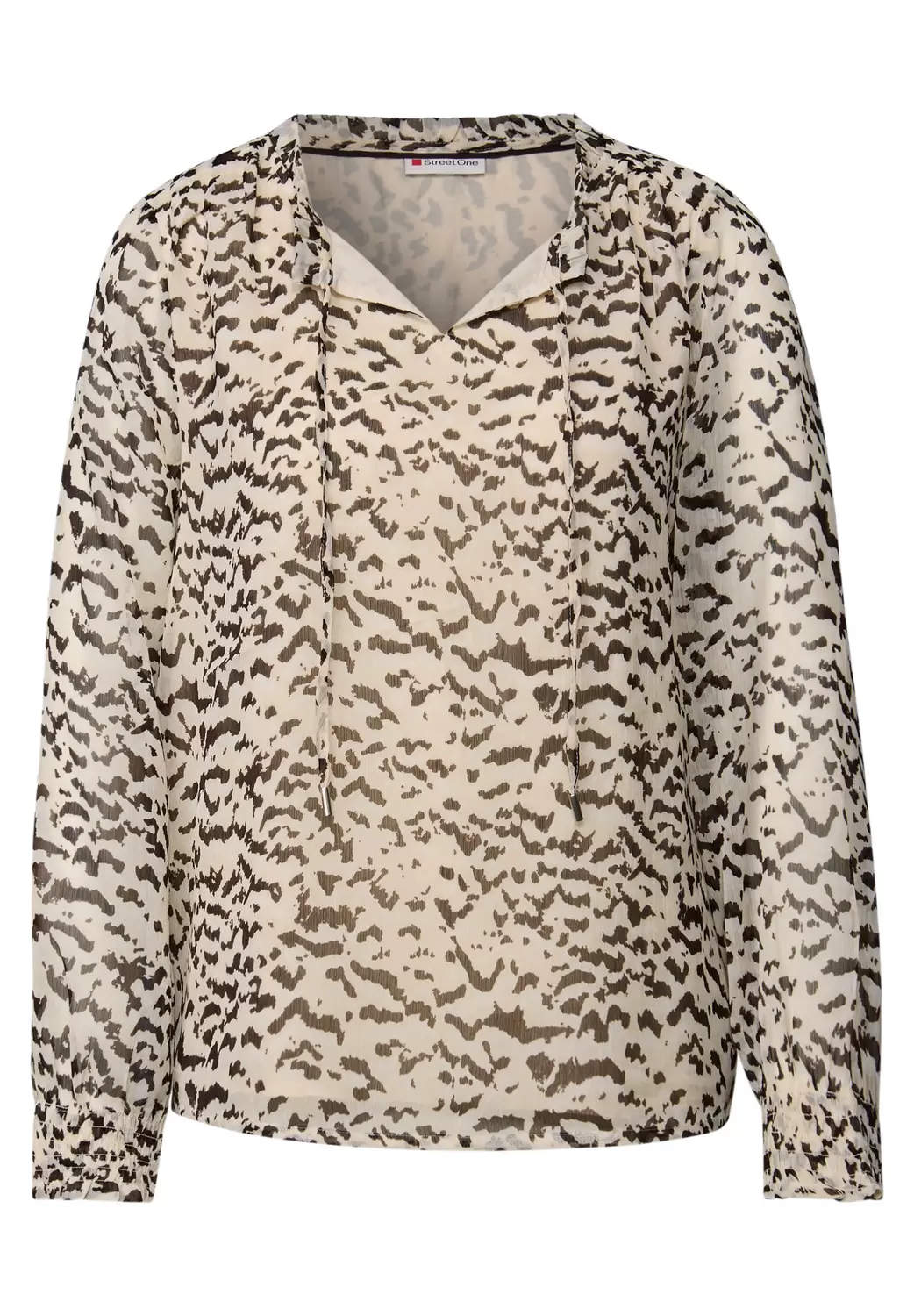 Chiffon tunic blouse w smok cu