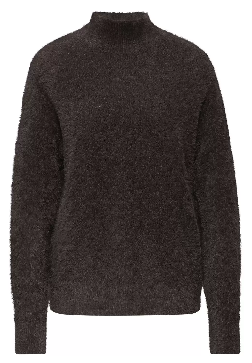 fluffy pointelle sweater