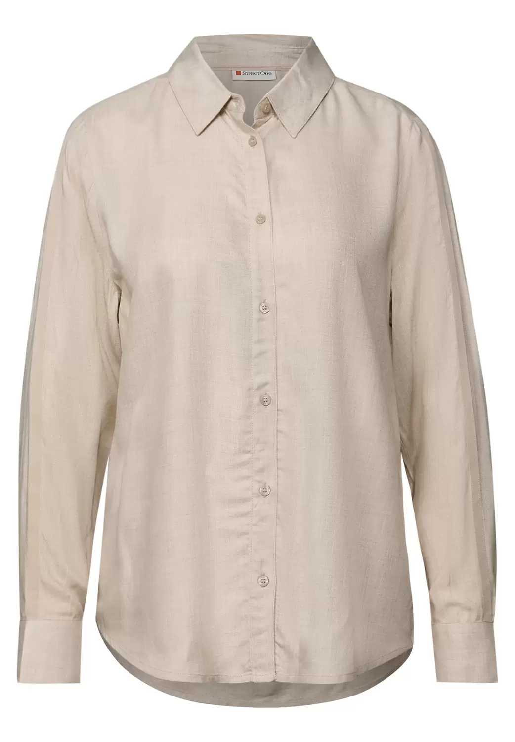LTD QR Melange shirtcollar blo