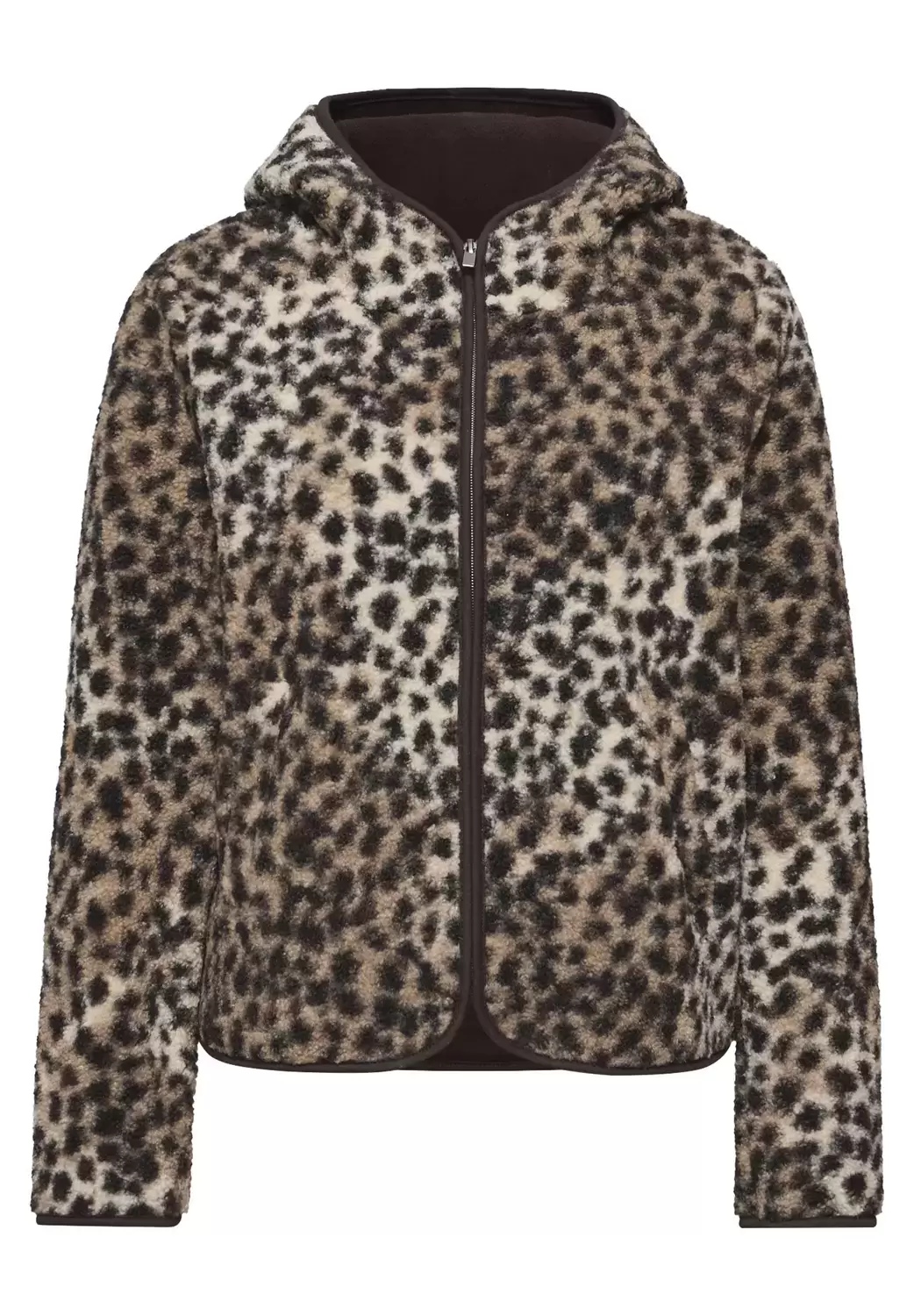 LTD QR printed teddy jacket w.