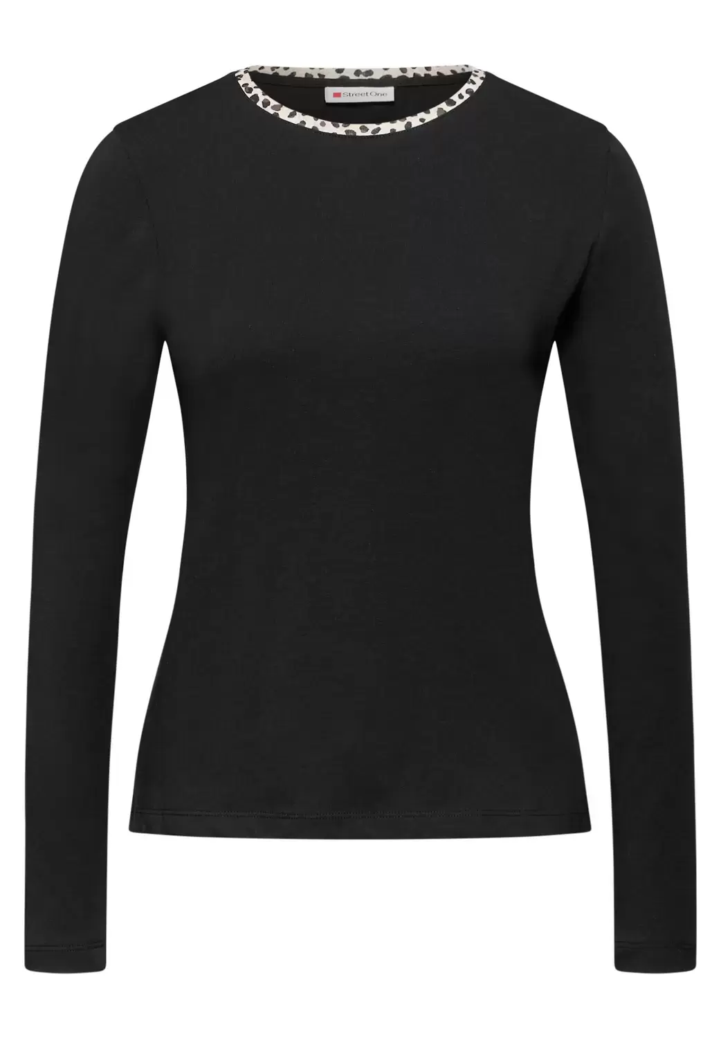 Jersey-Shirt mit Leo-Detail