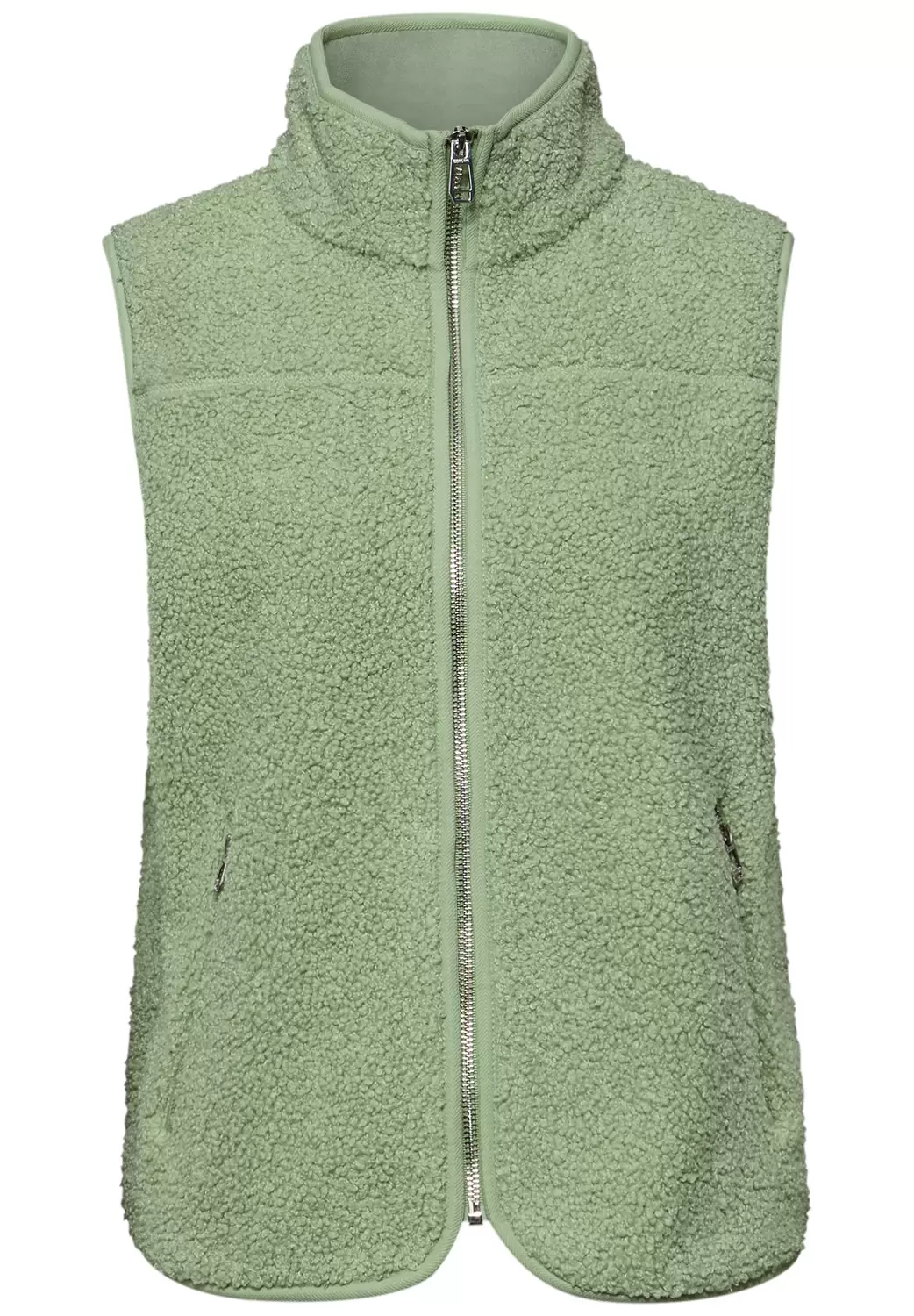 Short Teddy Vest w. Stand-Up C