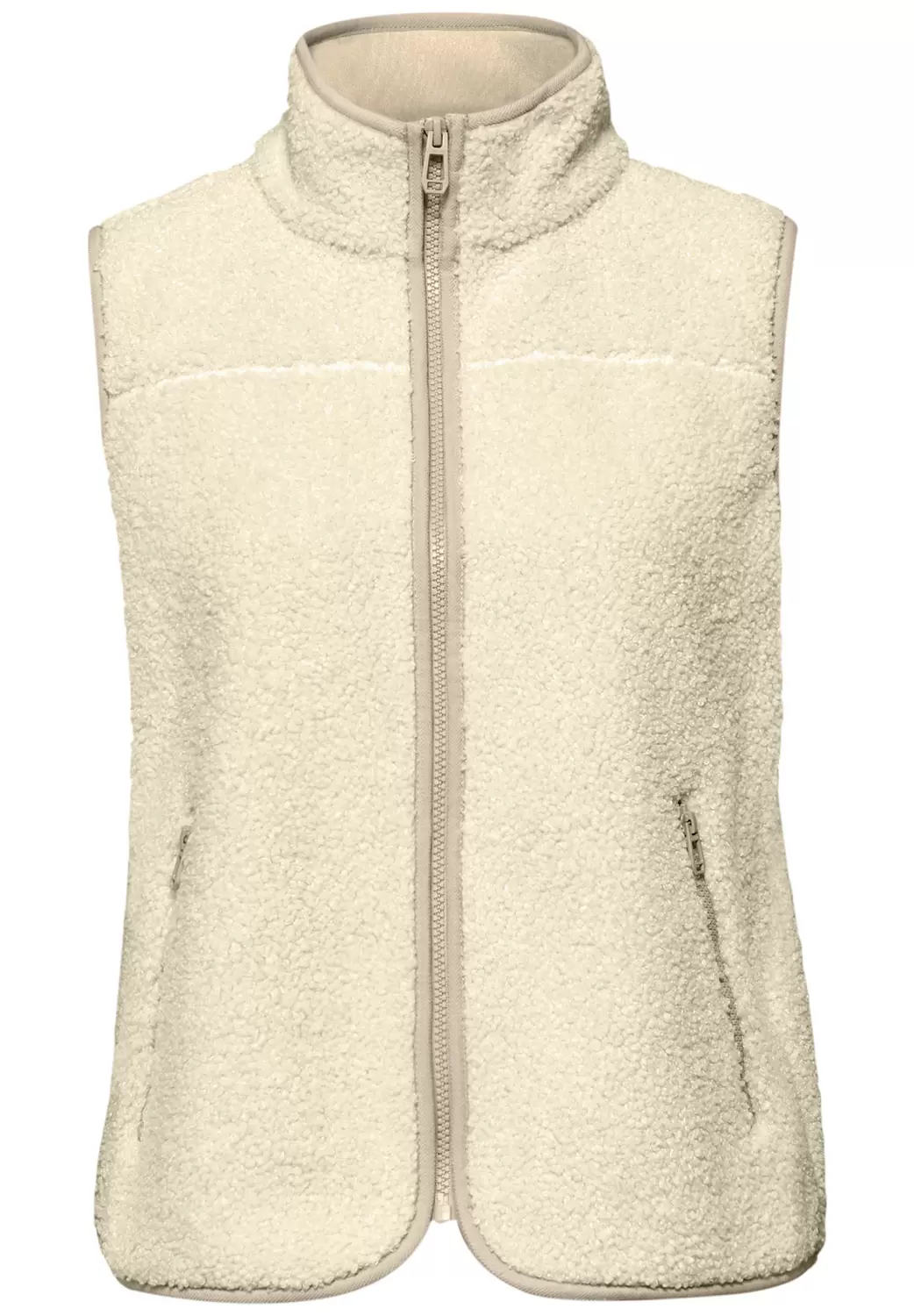 Short Teddy Vest w. Stand-Up C