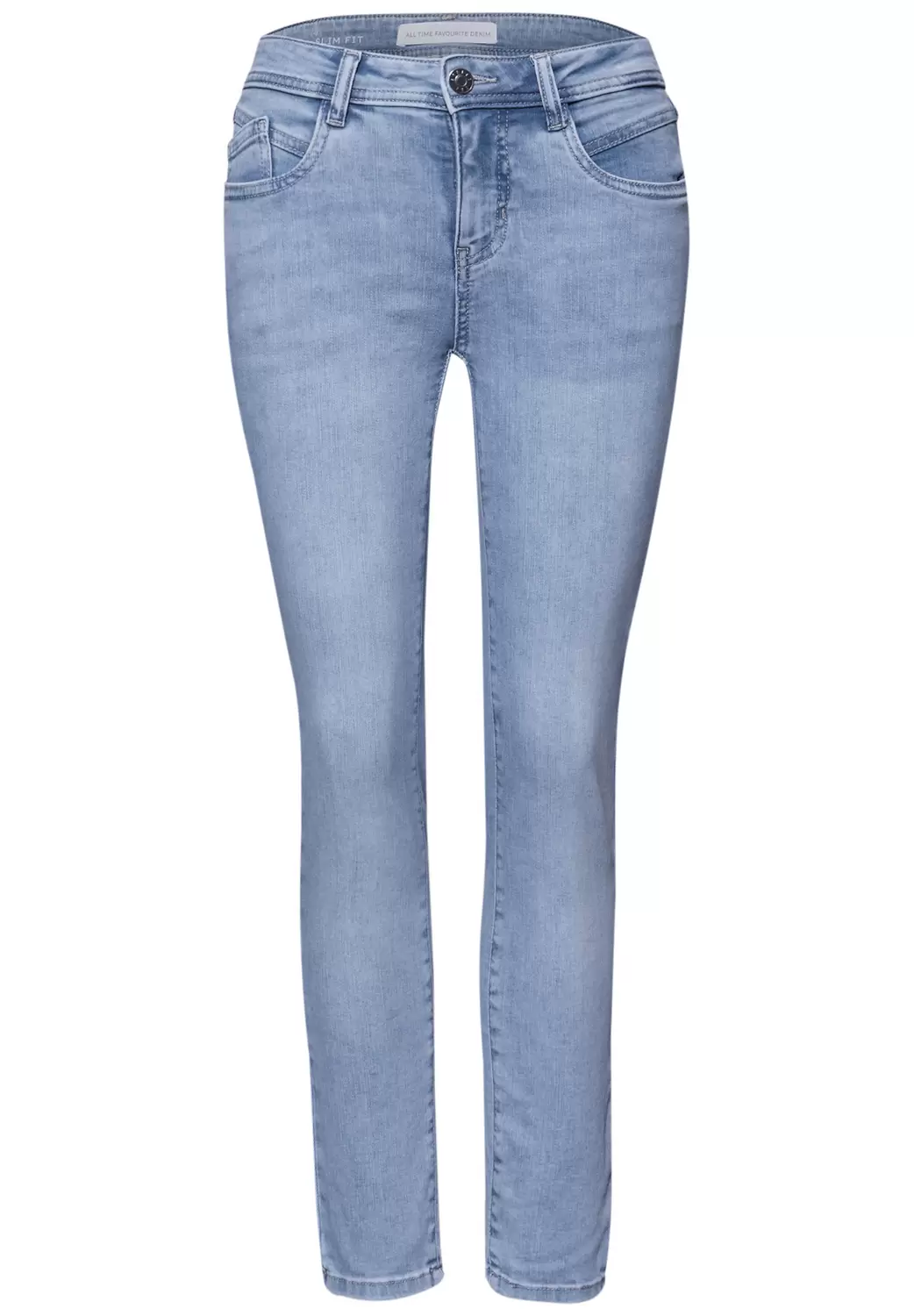 Mid Waist Slim Leg Jeans im Slim Fit