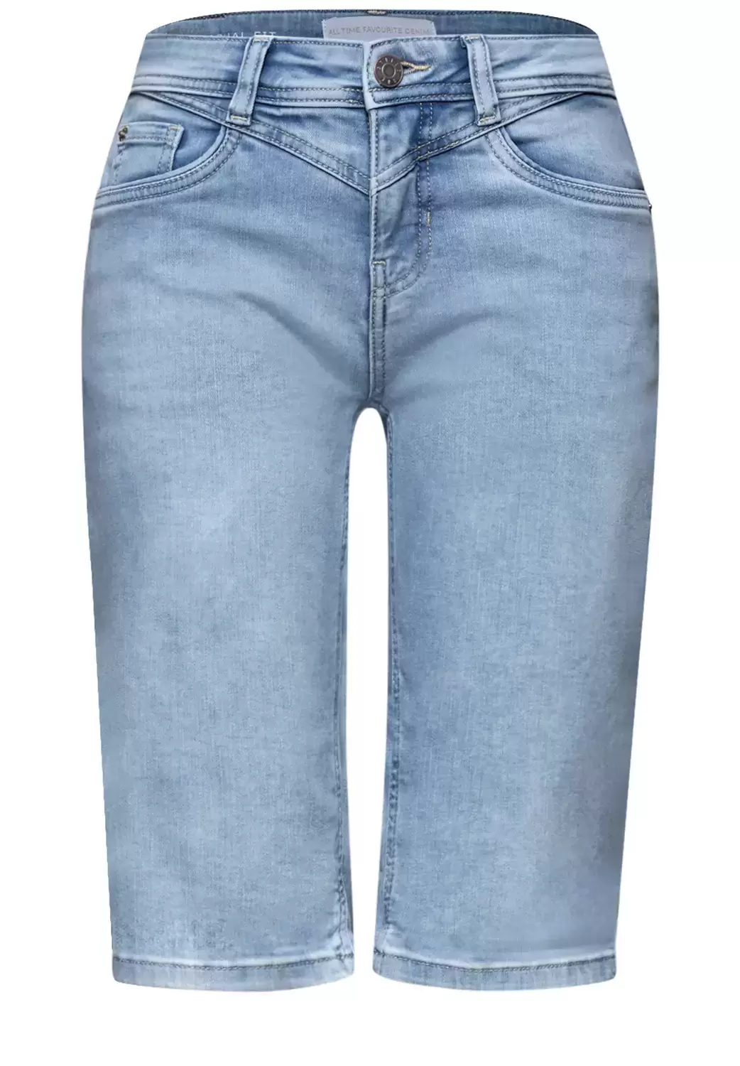 Slim Leg Bermuda mit Turn-Up-Detail