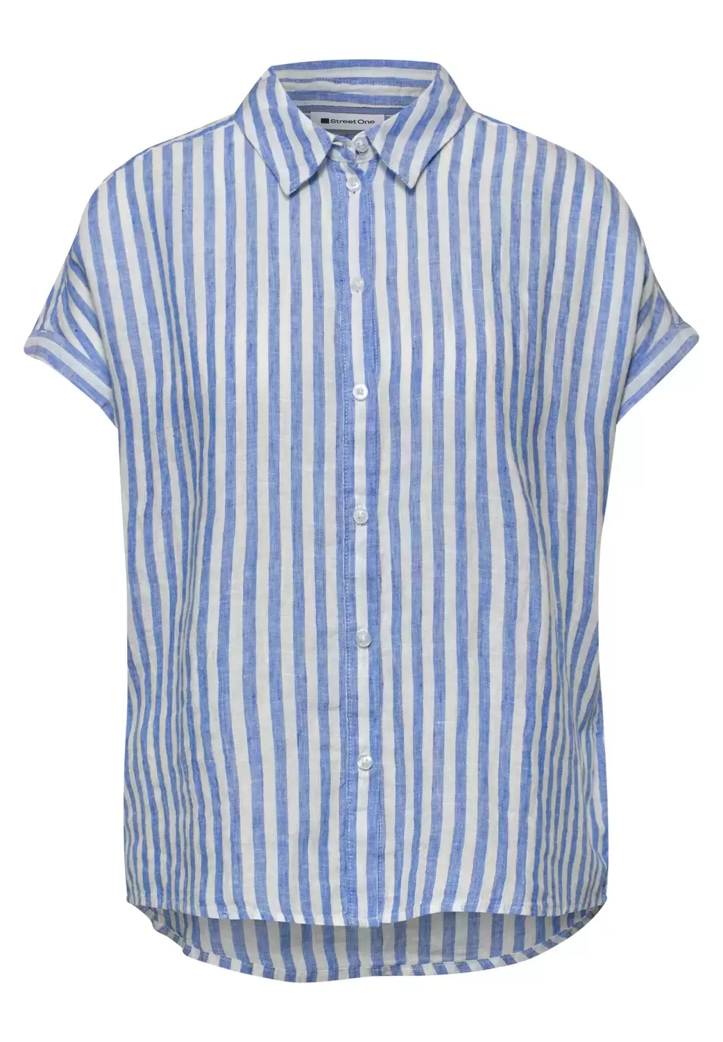 SOL_Striped shirtcollarblouse