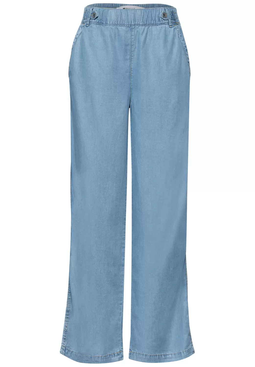 Washed Wide Leg HW Flap Detail female