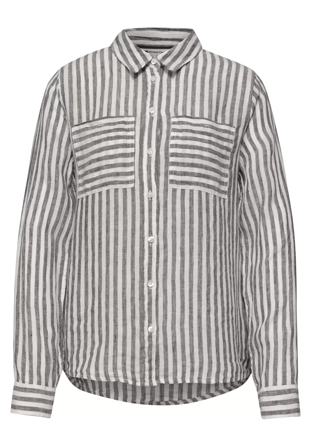 SOL_LTD QR Striped shirtcollar