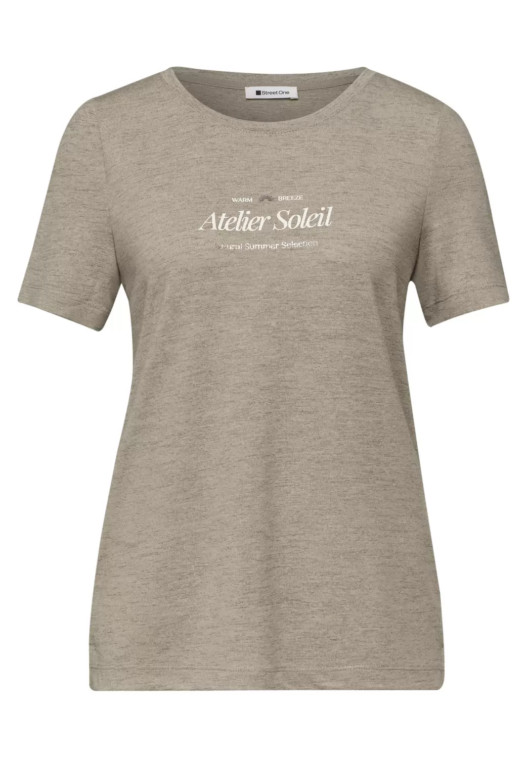 T-Shirt mit Rundhals und Wording