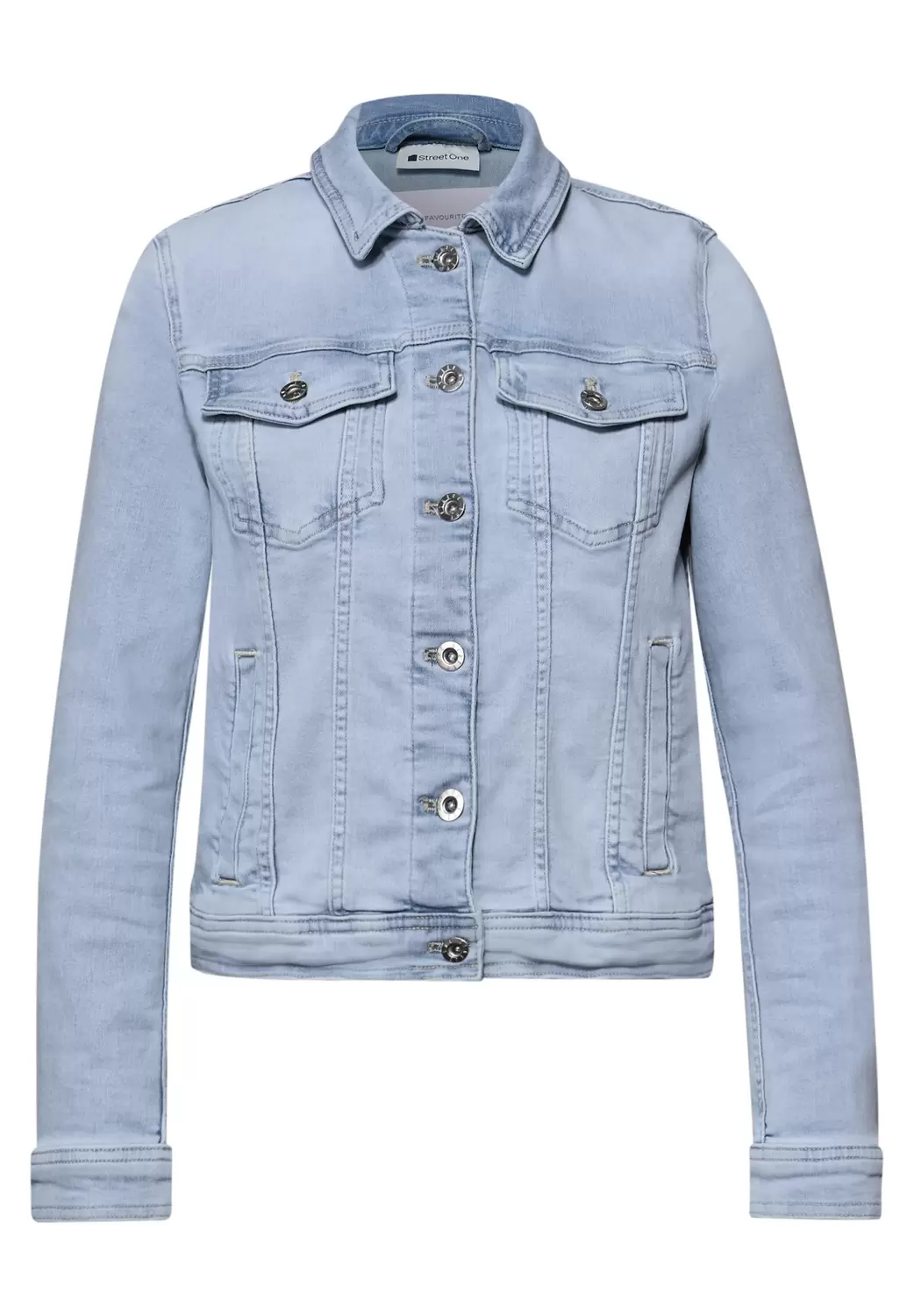 Jeansjacke mit Brusttaschen und Knöpfen