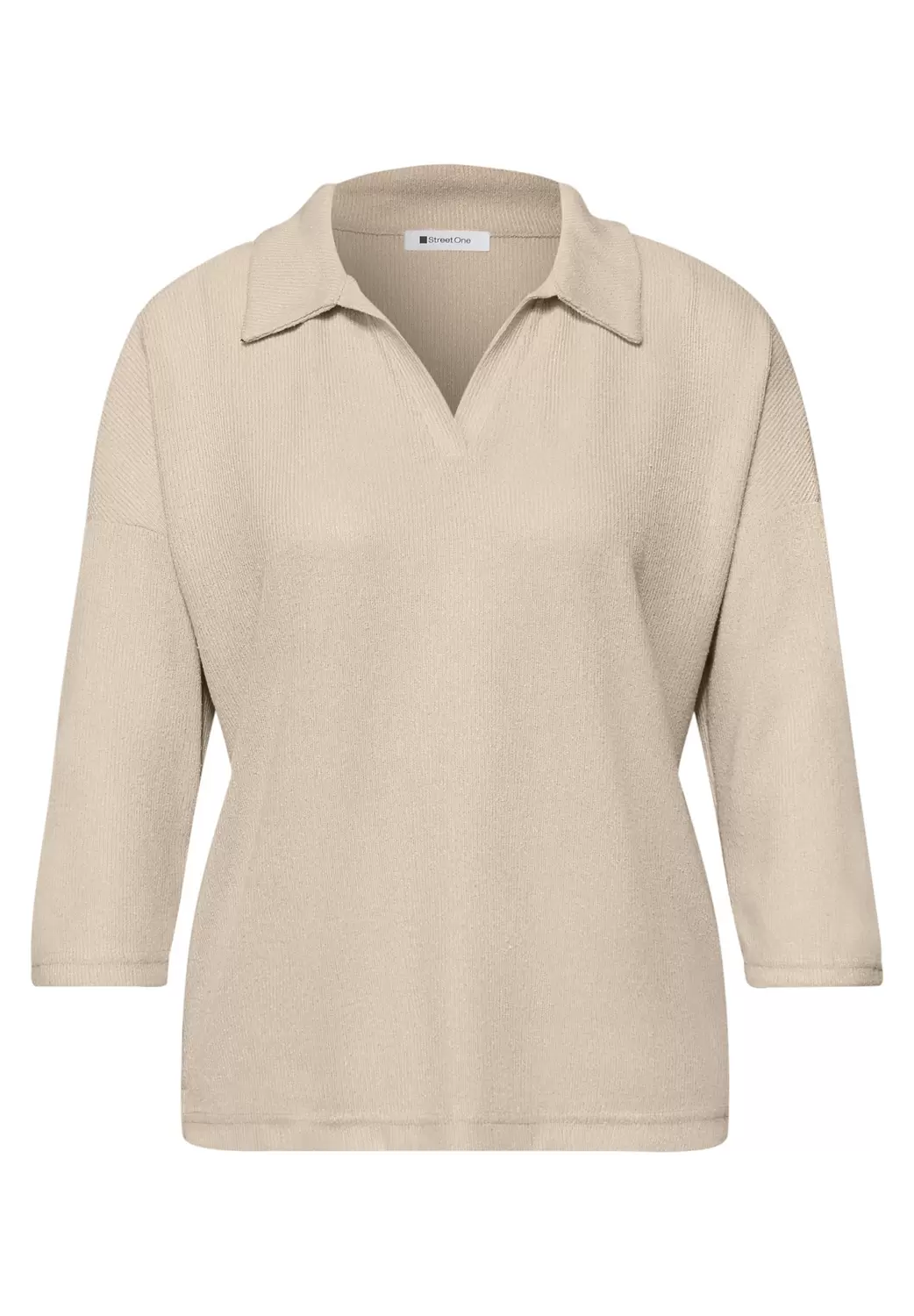 LTD QR knit look polo shirt female