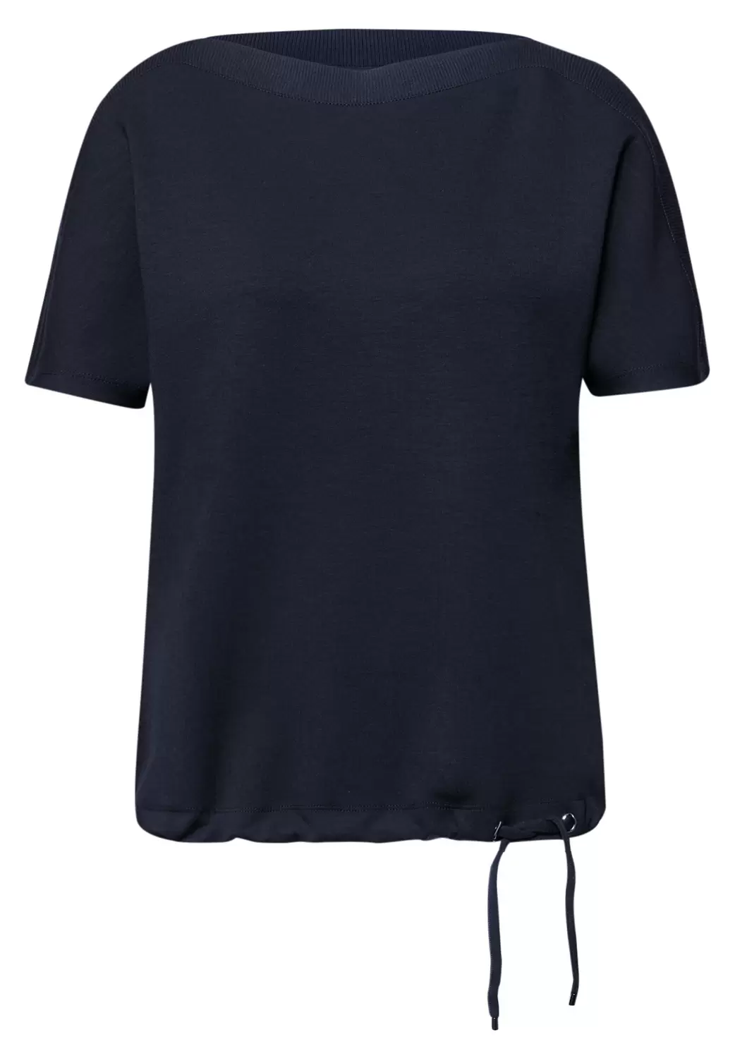 Dropped Shoulder Shirt mit Rippdetail