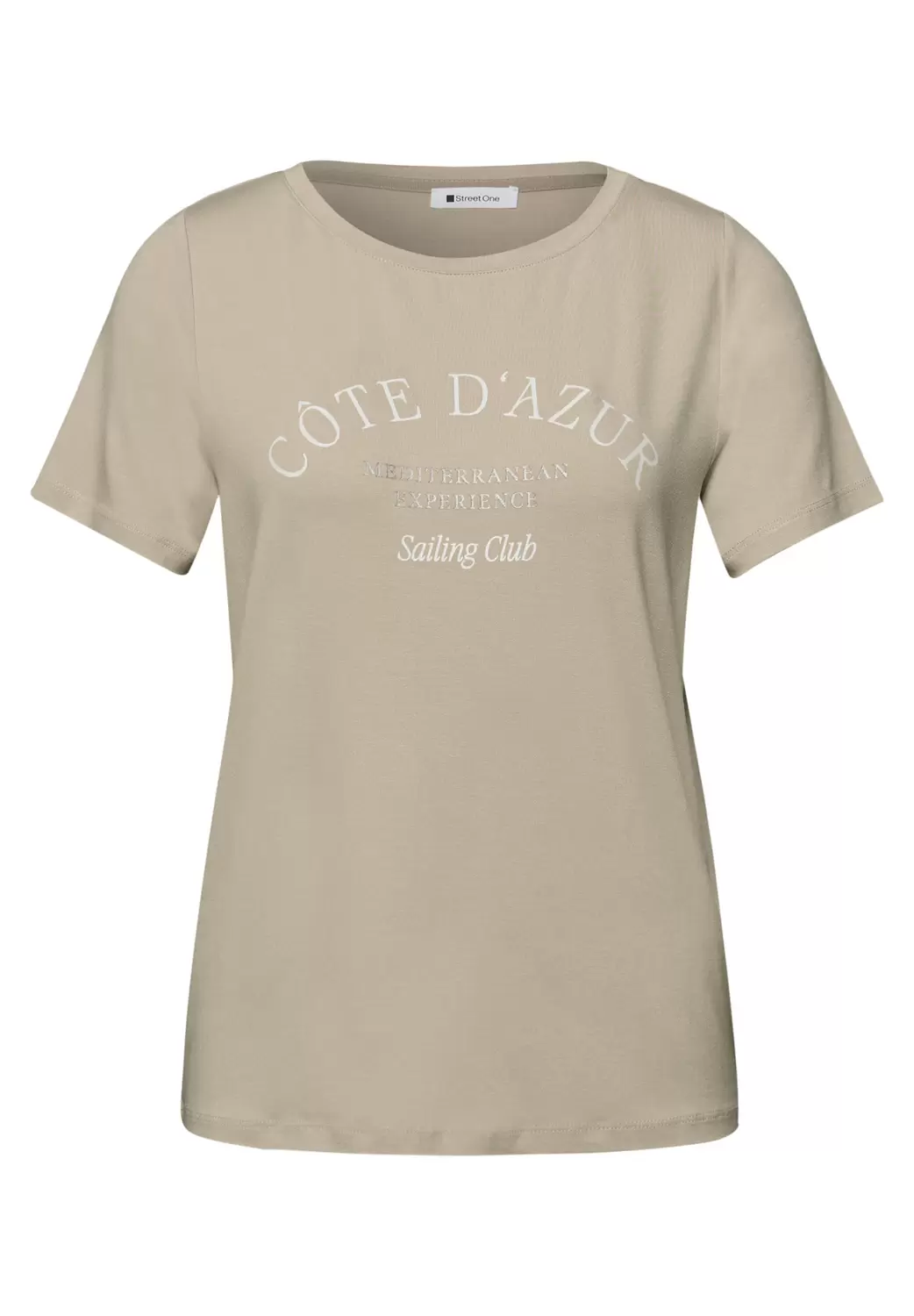 T-Shirt mit Rundhals und Wording