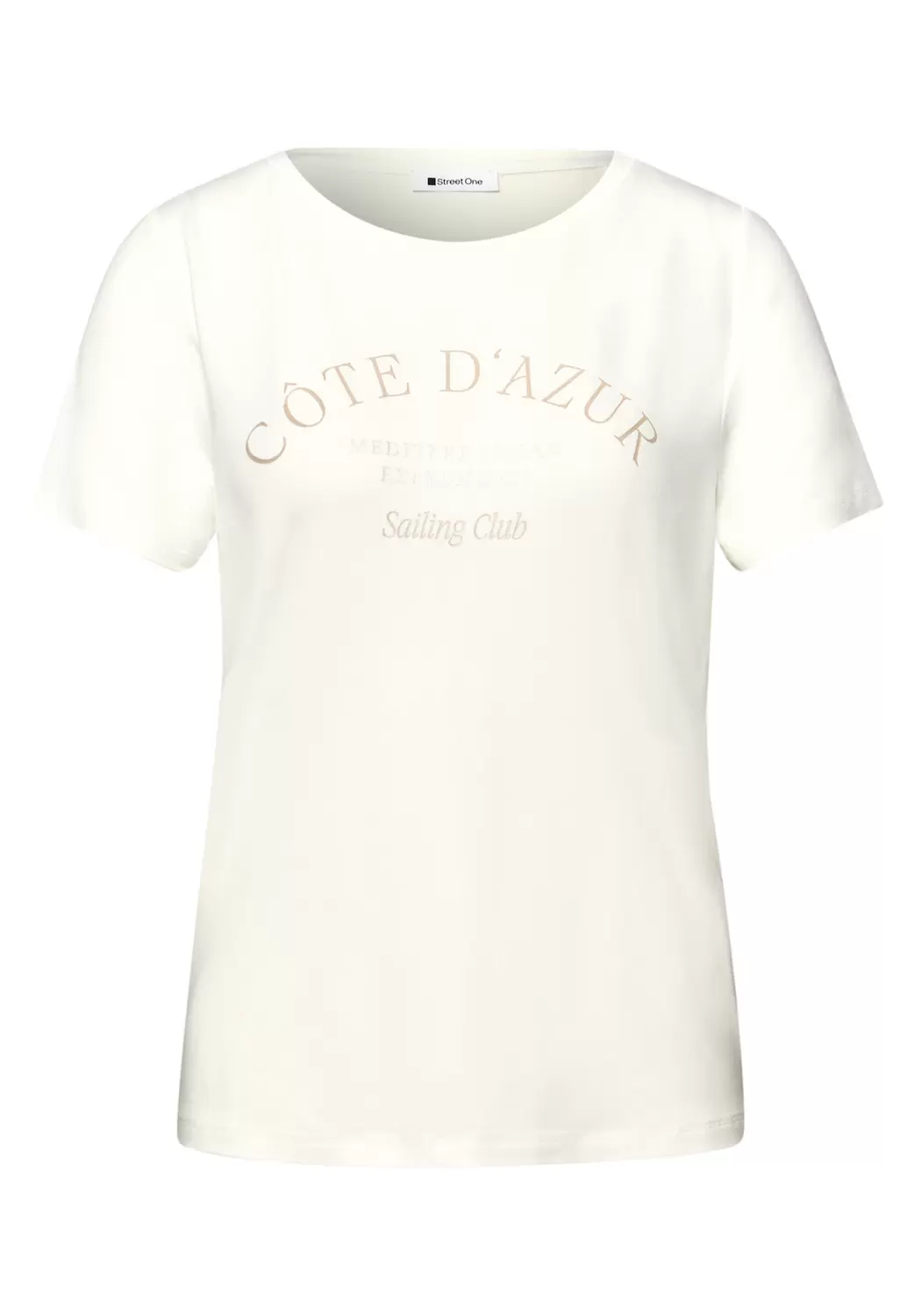 T-Shirt mit Rundhals und Wording