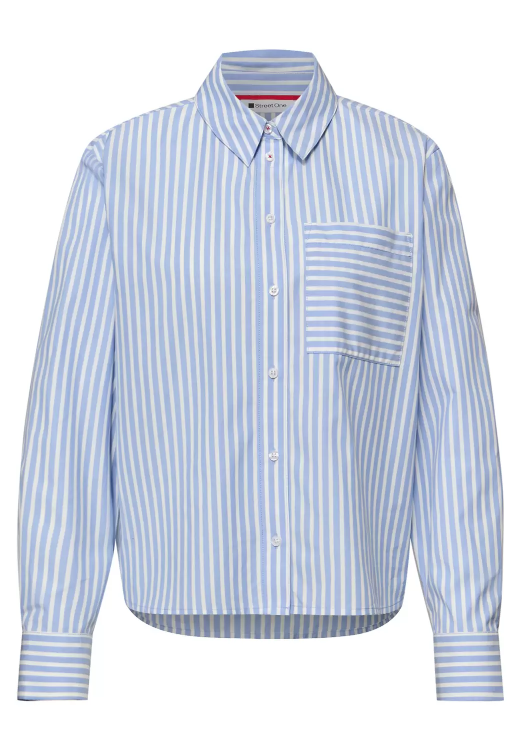 Bluse mit Hemdkragen und  Backprint