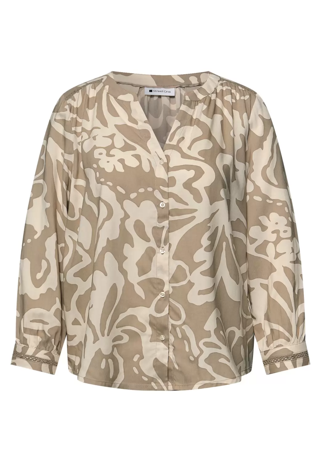 Buttoned tunicblouse w tape de female