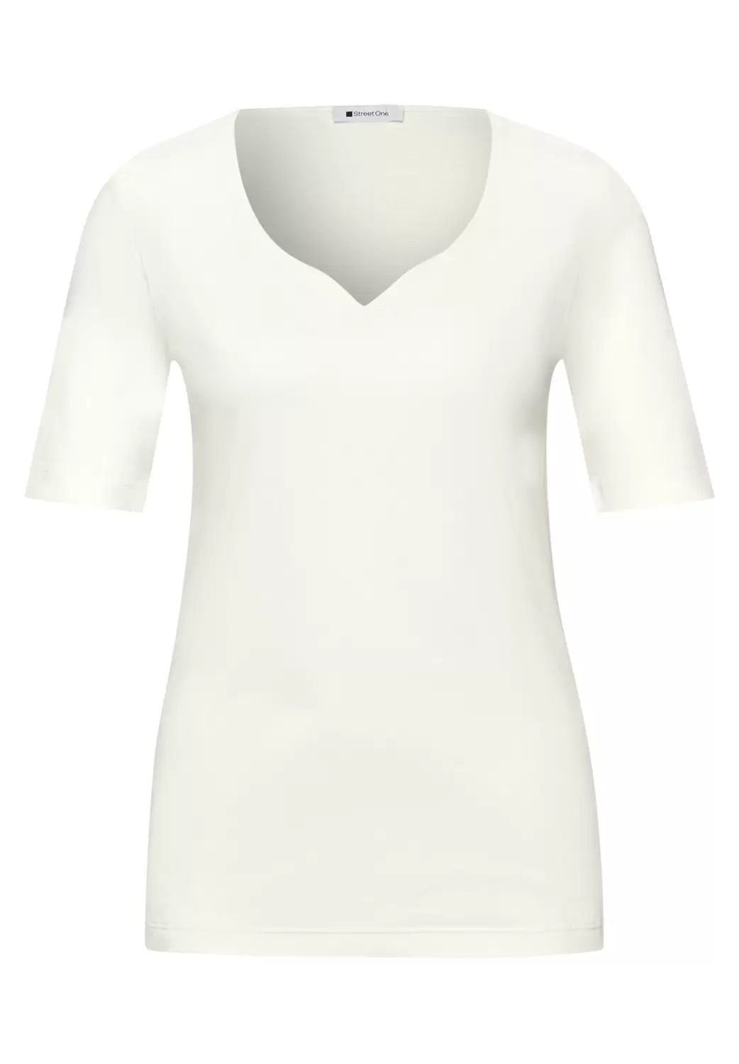Basic T-Shirt mit Herzausschnitt