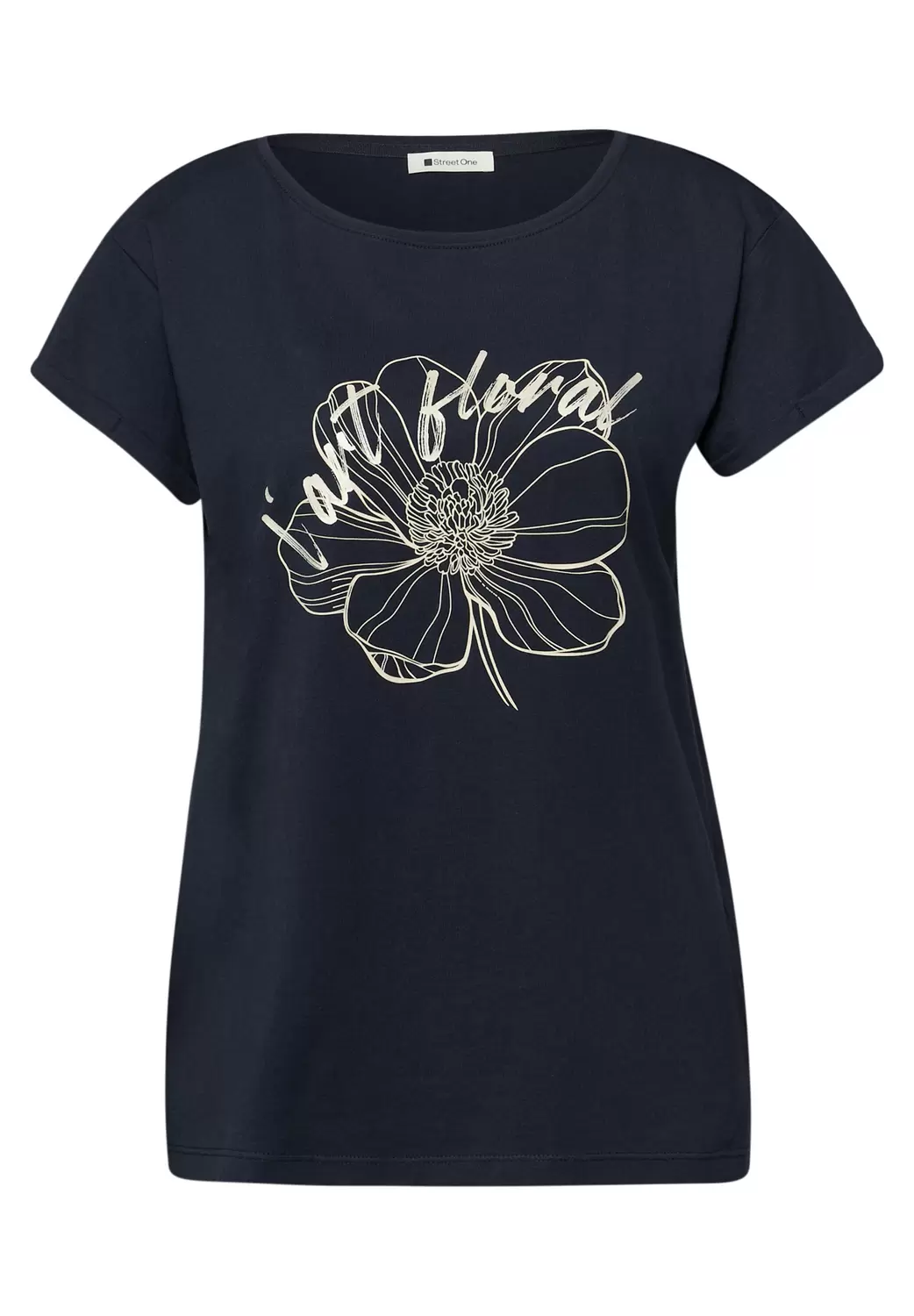 Flower artwork shirt female