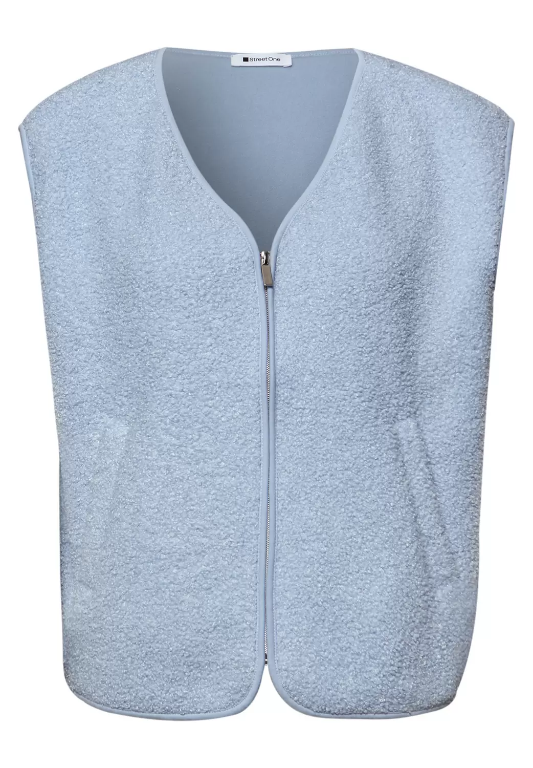 v-neck teddy vest w.zipper