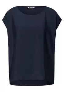 Dropped Shoulder Blusenshirt mit Rundhals